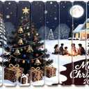 Christmas Stone Drying Mat, Large Foldable Absorbent Diatomaceous Material, Quick Drying Kitchen Counter and Bath Mat, Ideal for Holiday Use and Festive Decoration 23.6" x 15.4"