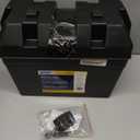 Attwood 9067-1 Vented Battery Box with Mounting Strap, Fits Group 27 Series Batteries, Black
