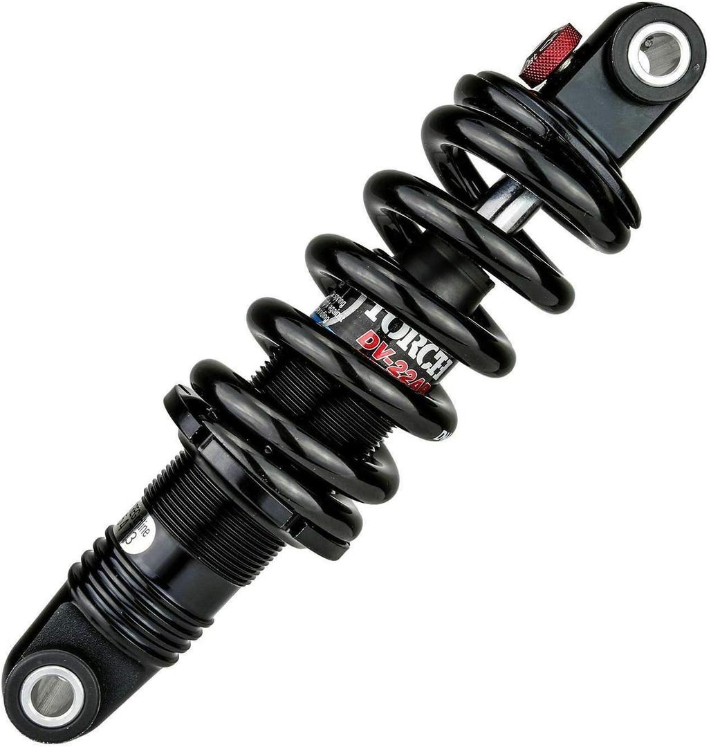 DNM Damping 2 System Mountain Bike Rear Shock Rebound/Preload Anodized Aluminum Alloy 6061 Coil Spring 750 lbs - 165mm