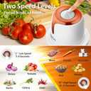 Sunfuny Cordless Food Processor, Mini Food Chopper Wireless with 5-Cup Glass Bowl, 6000mAh Battery USB-C Rechargeable Vegetable Chopper, Electric Meat Blender Garlic Grinder,Mom's Gift (Rose Gold)