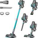 DEVOAC Cordless Vacuum Cleaner, Ultra-Lightweight Stick Vacuum, 2200mAh Battery Up to 40mins Runtime, 6 in 1 Powerful Handheld Vacuum for Home Hard Floor Carpet Pet Hair (Waterfall)