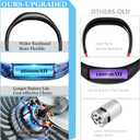 Neck Fan - 2600mAh Battery Operated Hands Free Fan, Portable Hang Around Neck Fans for Fishing, Camping, Hiking, Working, USB Powered, Over 12 Hours Cooling (Black)