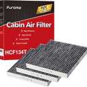 Puroma Cabin Air Filter with Activated Carbon, Replacement for CP134, CF10134, Honda & Acura, Civic, CR-V, Odyssey, CSX, ILX, MDX, RDX, AT134 (3 pc)