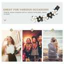 Lurrose Flower Hair Clip Banana Barrette Toothed Hair Claw Acrylic Floral Ponytail Holder Strong Tension Accessory for Women Girls Party Work