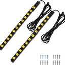 SURAIELEC 12 Outlet Long Metal Power Strip, 15FT Cord Surge Protector, Angled Flat Plug, Wide Spaced Outlet Bar, 15A Breaker, Wall Mountable, Industrial Heavy Duty for Work Bench, Shop, Garage, 2 Pack