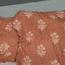 Boho Curtains 84 Inch Length 2 Panels Set for Bedroom,Vintage Floral Rustic Bohemian Terracotta Rust Color Block Print Western Long Linen Sheer Printed Farmhouse Curtains for Living Room