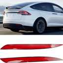 Jaronx Compatible with Tesla Mode Y Rear Bumper Reflector 2020-2023, Left & Right Rear Bumper Red Marker Lights Lens Trim, Tail Reflector Light Replacement for Model Y