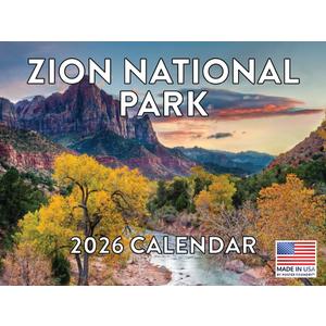 Zion National Park Calendar 2026 Utah Monthly Wall Calender 12 Month | American Made In The USA