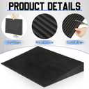 4" Rise Lightweight EVA Threshold Ramp for Wheelchairs, Walking, Scooter, 36" L x 24" W Driveway Curb Handicap Ramp with Non-Slip Surface for Doorways Home Bathroom, 800 lb Load Capacity