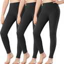 Stelle Girls Leggings with Hidden Pocket for Kids Dance Yoga Athletic Pants (Black, S)