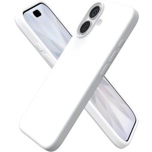 ORNARTO Compatible with iPhone 17 Case 6.3, Slim Liquid Silicone 3 Layers Full Covered Soft Gel Rubber Phone Case Protective Cover 6.3 Inch, White
