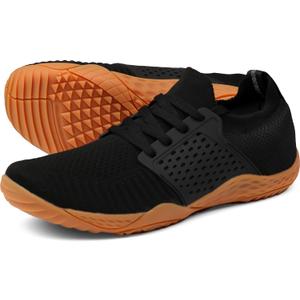 WHITIN Men's Barefoot Running Shoes | Minimalist Cross-Trainer | Zero Drop Sole (11, W63 Black/Gum)