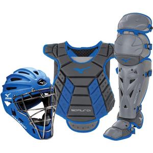 Mizuno Samurai Womens Boxed Catcher's Gear Set, Grey-Royal, 13-15" Women's Mizuno Samurai Womens Boxed Catcher's Gear Set, Grey-Royal, 13-15" Women's