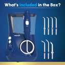 Waterpik Aquarius Water Flosser For Teeth Cleaning, Gums, Braces, Dental Care, Electric Power With 10 Settings, 7 Tips For Multiple Users And Needs, ADA Accepted, Blue WP-663