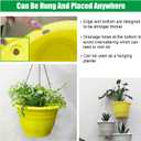 RooTrimmer 10 Inch Plant Pots Set of 5,Lightweight Plastic Planters with Drainage Holes & Plugs,Durable Plant Containers for Indoor Outdoor Houseplants,Flowers,Patio & Garden(Yellow)