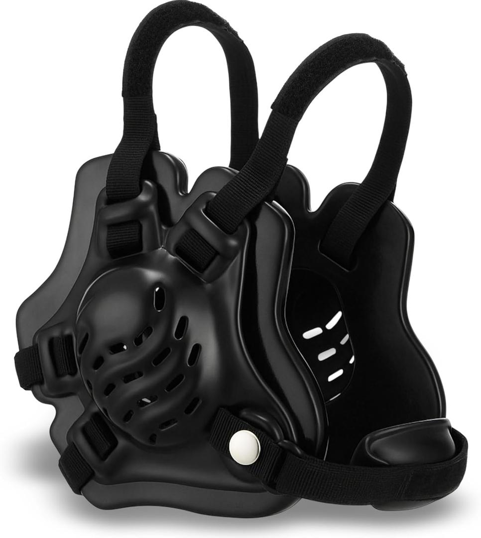 Halloscume Wrestling Headgear Youth Kids Head Gear with MMA Cup Earguard for Men Youth Boxing MMA BJJ Jiu Jitsu (Black)