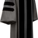 CLERKMANS Unisex Deluxe Doctoral PhD Graduation Gown - Doctorate Robe, Size: 48XL(5'3"-5'5")