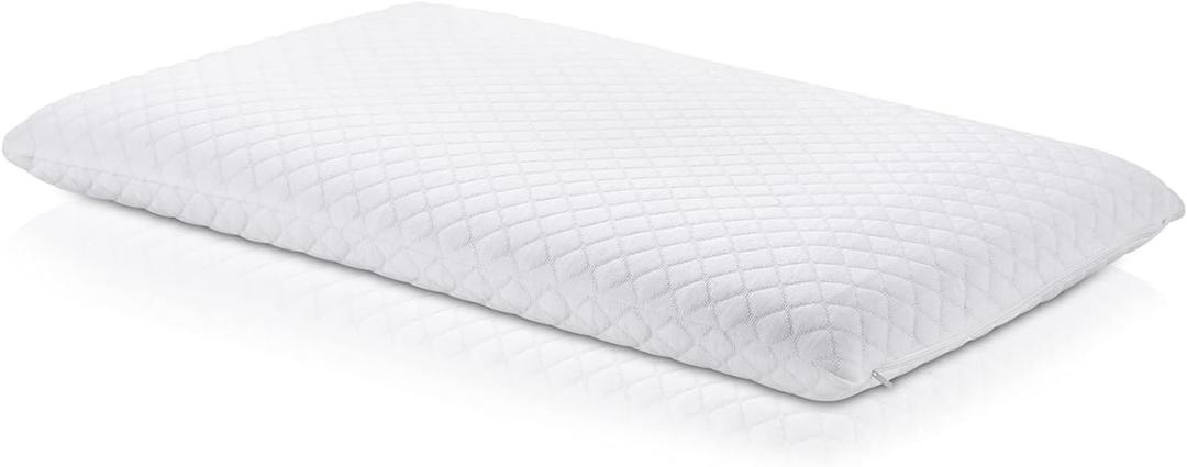 Perfect Soft Ultra Thin Pillow for Sleeping, 3 Inches Memory Foam Slim Flat Pillow for Stomach Sleeper with Knitted Fabric Cover, High-Density |(3 Inch Normal)