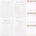 Baby Shower Games, Set of 4 Minimalist Baby Shower Games for 30 Guests, Boy or Girl, Double-Sided Cards, 30 Pencils (Minimalist)