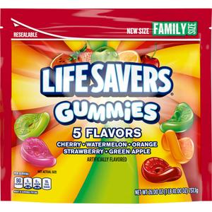 LIFE SAVERS 5 Flavors Gummies Candy Bag, Gummy Candy Snacks, 26 oz 6 Pack | 5 Flavors gummy candy bags bulk; 26 oz Pack of 6 for snacks, treats, goodie bags, road trips, lunchbox, office Best By: 12/2026