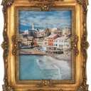 810 Vintage Picture Frame, Ornate Bronze Photo Frames with Mat Antique Gold Picture Frames with Glass Front for Tabletop Wall Hanging (810 inch, Bronze Gold)