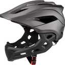 Children Full Face Helmet, Bicycle Helmet for Girls and Boys, Youth Kids Motocross Helmet Full Face Motorcycle Bike Mountain Bike Helmet, Cycling Helmet Full Face Helmet (gray)