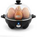 Dash Rapid Egg Cooker - Boiler, Poacher & Steamer - Includes Measuring & Recipe Guide - Dishwasher Safe - BPA Free - Holds 7 Eggs, Black