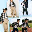 Toddler Boy Pants Joggers Sweatpants for Baby Boys Soft Casual Cargo Pants with Drawstring (Green)