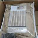 96 Inches Long Camel Beige Velvet Curtains 2 Panels Boho Luxury Decorative Pinch Pleated Blackout Drapes for Living Room Bedroom Room Darkening Thermal Back Tab Window Panels with Hooks,W40 x L96