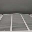 HVAC Premium 18'' x 18'' [Duct Opening] Flat Stamped Steel Return Air Grille - Sidewall and Ceiling - HVAC Vent Duct Cover - White [Outer Dimensions: 19.75''w X 19.75''h]