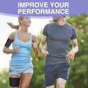 Thigh Compression Sleeves and Arm Trimmers Set, Neoprene Sweat Bands for Exercise, 1 Pair Each, Black