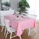 FOLINS&HOME Pink Square Tablecloth 54 x 54 Wrinkle Free Waterproof Polyester Table Cloths, Spillproof Heavy Duty and Washable Table Cover for Party, Banquet, Indoor and Outdoor-Rectangle/Oblong