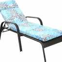 JMGBird 73" Outdoor Chaise Lounge Cushion - Waterproof Tri-Fold Patio Chair Cushion with Removable Cover, Thick Padded for Pool Garden Furniture, 74*21*3 Inch