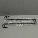 2 Pcs 15 Inches Double Sided Wreath Hanger Over The Door Large Metal Hook for Christmas Wreath Front Door Hanger Easter Holiday Front Decor Holds 2 Wreaths with Sided (Black)