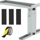 Height Adjusted Metal Ladder Extender Stabilizer Leveler for Stairs(Grey)