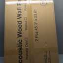 Acoustic Wood Wall Panels, 2-Pack 45.3" x 23.6" Soundproof Wall Panels, Wood Slat Wall Panels for Wall Decor, Natural Oak