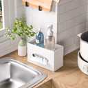 White Acrylic Tissue Box Cover Rectangular,Acrylic Tissue Dispenser with Storage Tray for Bathroom Kitchen Home Office(White, 9.85x4.5x6.3)