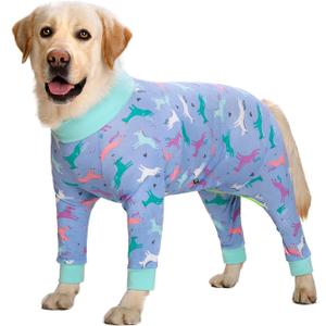 Purple Pony surgery Recovery Suit female male for Dogs After Surgery Medium Large Dogs Onesie,Lightweight Dog recovery suit for Shedding Prevent Licking Surgical Wound,Dog Pajamas Pjs ,Full Belly (32 (Chest 32.28 in | Backlength 22.05 in))
