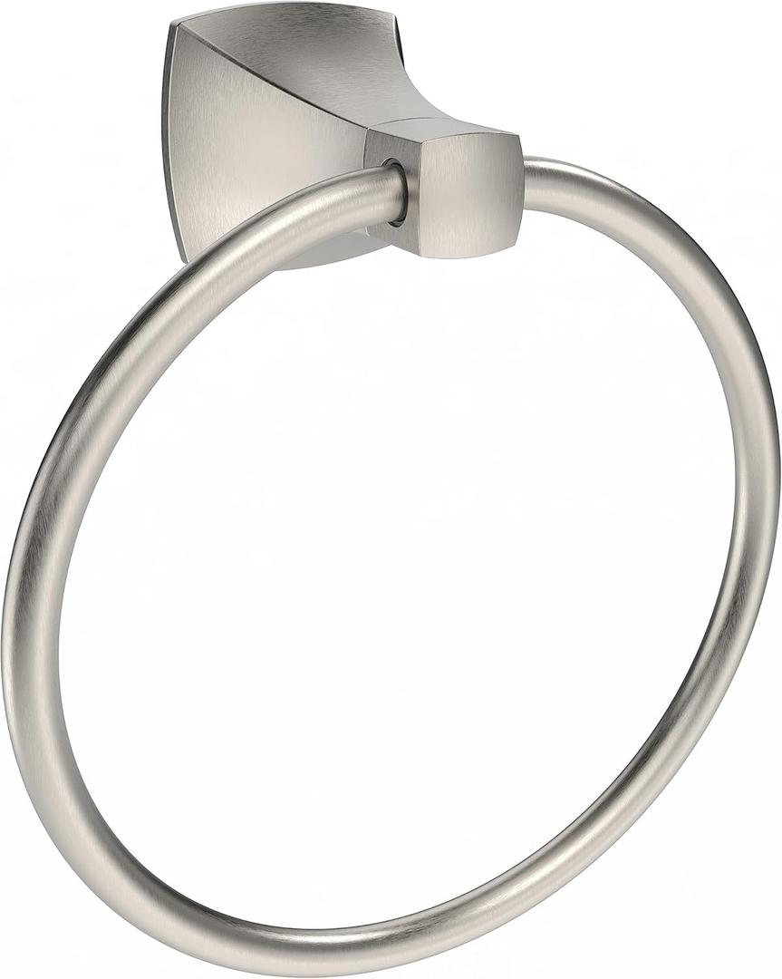 Hand Towel Holder for Bathroom Kitchen Brushed Nickel Towel Ring Towel Hanger Stainless Steel and Zinc Alloy Wall Mount, 7"L x 6.4"W x 3"H