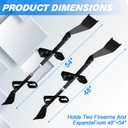 48"-54" Center‑Lok Overhead Gun Rack for 4‑Door Pickup Trucks, No‑Drill Dual Rifle Holder, Heavy‑Duty Overhead Truck Gun Mount for Hunting & Outdoor Use