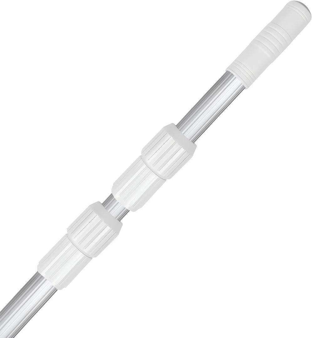 Pool Pole- Professional 9-Foot Telescopic Pool Cleaning Rod,Pool Rod Adjustable Telescopic Rod, Used for Cleaning Nets, Brushes, Vacuum Heads (9-feet)