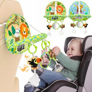 Dr.Rapeti Baby Car Seat Toy for Travel Rear Facing Double Sided Baby Travel Activity Car Seat Entertainment Toy Easy Drive Gift for Newborn Baby Infant