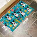 amepay Rooster Indoor Door Mat, Stylish 17x29.5in Non-Woven Fabric Floor Doormat with Colorful Chicken and Floral,Farmhouse Doormats, for Porch Insider,Bedroom,Living Room, Decor Rug Gifts