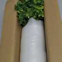 Zheart Fake Eucalyptus Stems in Glass Vase with Faux Water,14" Artificial Plants Eucalyptus Leaves for Shelf Desk Bathroom Farmhouse Room Coffee Table Home Decor (Sage Green)