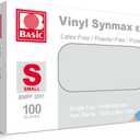 Vinyl Exam Gloves, Synmax Latex-Free, Powder-Free, Non-Sterile Medical Disposable Gloves Box of 100 (Blue, S/M/L/XL)