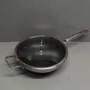 11 Inch Hexagon Surface Hybrid Stainless Steel Frying Pan with Lid