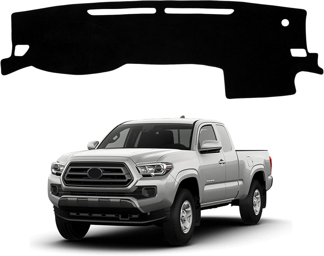 Dash Cover Mat Compatible with Toyota Tacoma 2016-2023 Car Interior Dashboard Cover Mat Nonslip Dashmat Sunshade Glare UV Rays Protector Accessories Custom Fit
