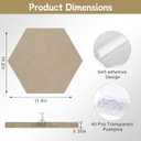 Thboxes 10 Pack Hexagon Cork Board, 12" x 10" Self-Adhesive Felt Bulletin Board Tiles with 40 Pushpins, Pin Boards for Wall Decor Home Office School DIY Display Boards for Photos (Camel Color Theme)