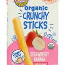 EARTHS BEST Organic Strawberry Banana Crunchy Sticks, 0.56 OZ (EXP 10/23/26)