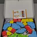 KlickRail Electric Train Set Flexible Race Track for Kids 4 6 7 8, 32 Pcs Car Track for Toddlers 3-5, Building Toy Train Track Gravity-Defying 3D Embedded Layouts & Motorized Car, STEM Learning Gift